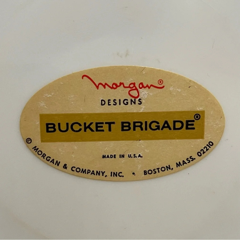 Vintage Morgan Designs Bucket Brigade Ice Bucket MCM Retro Marbled 60s Party